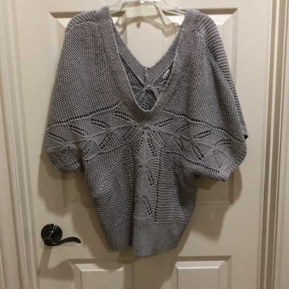 LC Lauren Conrad Sweaters - Lauren Conrad gray knit poncho sweater